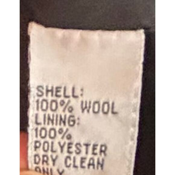 ⭐️ Talbots Woman Vintage 100% Wool Laine Black Button Up Jacket Blazer‎ Size 16W - Picture 4 of 5